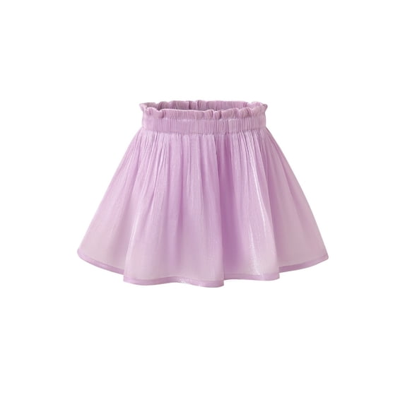 Tfken Daily Wear Soft Skirts Girls Trendy Holiday Casual Tulle Skirt With Lined Shorts Flowy Fashion Child Breathable Clothes Size 3-4 Years