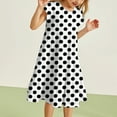 thumbnail image 1 of Tfken Dress For Girls 2025 Size 8 Years-9 Years Polka Dot Print Trendy Summer A-Line White Children Dresses, 1 of 4