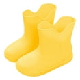 thumbnail image 1 of Tfken Girls Boys Rain Boots Size 4-4.5 Years Closed Toe Waterproof Solid Color No Rubber Yellow Shoes, 1 of 4