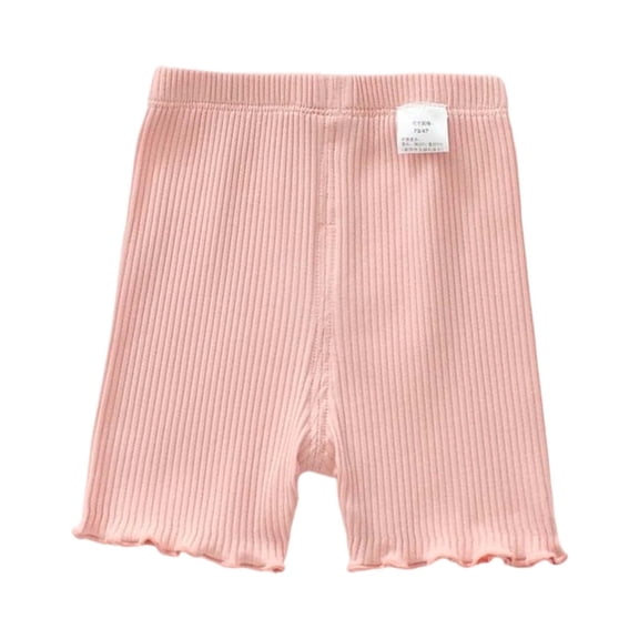 Tfken Girls Casual Safety Shorts Thin Elastic Waist Comfortable Breathable Soft Summer Leggings for Baby Toddler Red Size 2-3 Years