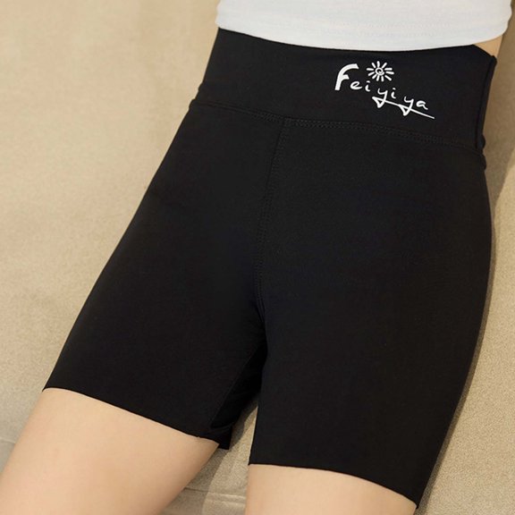 Tfken Girls Casual Sports Shorts For Daily Wear Comfortable Elastic Children's Leggings Suitable For Young Children Black Size 5-6 Years