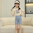 thumbnail image 1 of Tfken Girls Casual Sports Shorts For Daily Wear Comfortable Elastic Children's Leggings Suitable For Young Children Grey Size 3-4 Years, 1 of 3