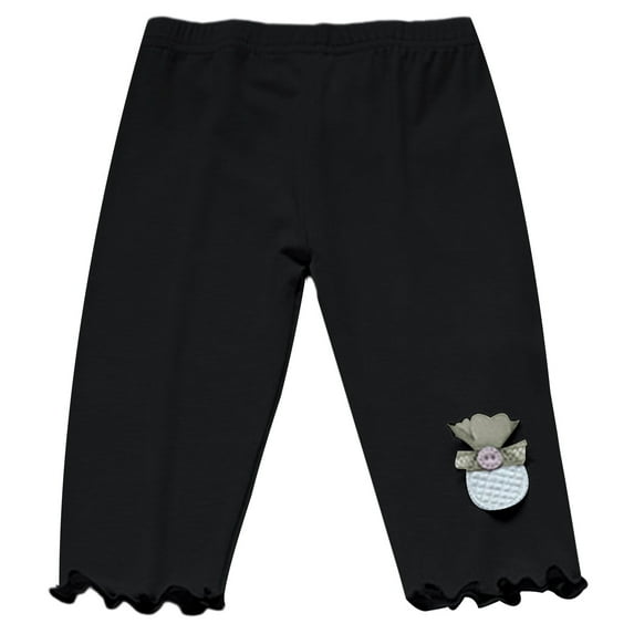 Tfken Girls Kids Shorts Soft Casual Stretchy Comfortable Daily Wear Breathable Lightweight Play leggings Outfit Black Size 7-8 Years