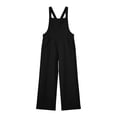 thumbnail image 1 of Tfken Girls Overall Sleeveless Summer Comfy Casual Jumpsuit Daily Wear Soft Kids Classic Clothes Size 5-6 Years Black, 1 of 4