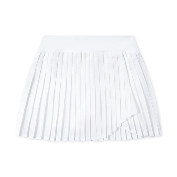 Tfken Girls Skirts For Summer Elastic Waist Solid Color Athletic Pleated Skirts Casual Trendy Teen Comfortable Clothes White