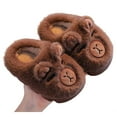 thumbnail image 1 of Tfken Girls Slippers For Boys Fleece Comfortable Closed Toe Flatform Slip-On Capybara Print Coffee Slippers Size 10.5-11 Years, 1 of 5