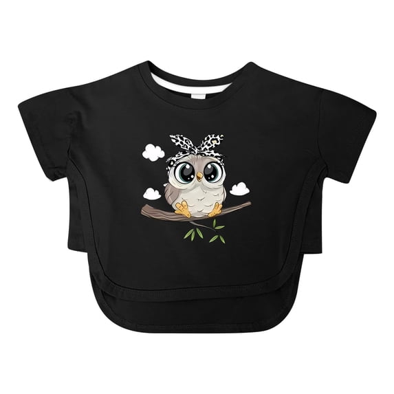 Tfken Girls Soft Comfy Tops Holiday Daily Wear Short Sleeve Tees Tshirts Graphic Print T-Shirts Fashion Toddler Classic Clothes Size 4-5 Years