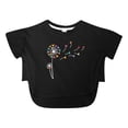thumbnail image 1 of Tfken Girls Soft Comfy Tops Holiday Daily Wear Short Sleeve Tees Tshirts Graphic Print T-Shirts Fashion Toddler Classic Clothes Size 4-5 Years, 1 of 5