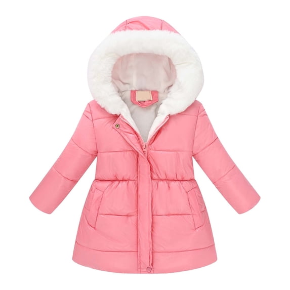 Tfken Hoodie Coat For Girls Fall Winter Lightweight Zip Up Coats Pockets Casual Warm Children Comfortable Clothes Outerwear Size 9-10 Years Pink