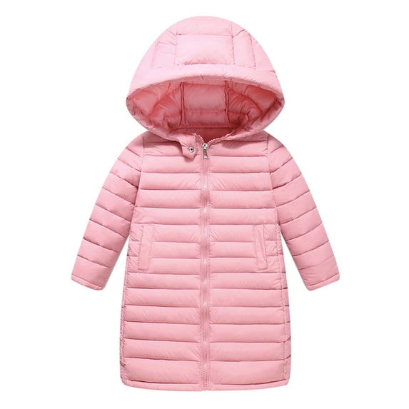 Tfken Hoodie Coat For Girls Fall Winter Lightweight Zip Up Coats With Pockets Casual Baggy Warm Children Comfortable Clothes Outerwear Size 4-5 Years Red