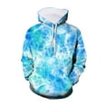 thumbnail image 1 of Tfken Hoodies For Boys Children Tie Dye Hooded Sweatshirt Breathable Fashion Long Sleeve Blue Tops Size 5-6 Years, 1 of 3