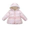 thumbnail image 1 of Tfken Jacket For Girls Kids Size 4-5 Years Hoodies Fleece Casual Hooded Solid Color Mid-Weight Tops Red, 1 of 9