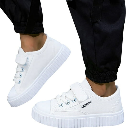 Tfken Little Girls Badminton Athletic Shoes Kitten Slip-On Outdoor No Slip Sneakers For Kids Beige Size 5-5.5 Years