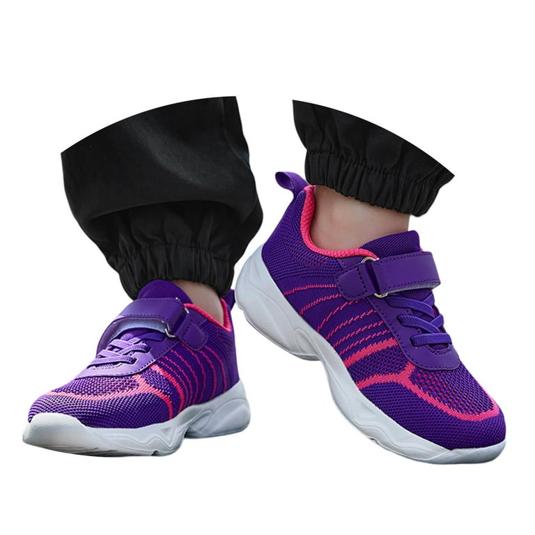 Tfken Little Girls Badminton Running Shoes Color Block Platform