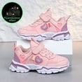 thumbnail image 1 of Tfken Little Girls Badminton Running Shoes Size 5-5.5 Years Pu Platform Trendy Relaxed Fit Pink Sneakers For Child, 1 of 7