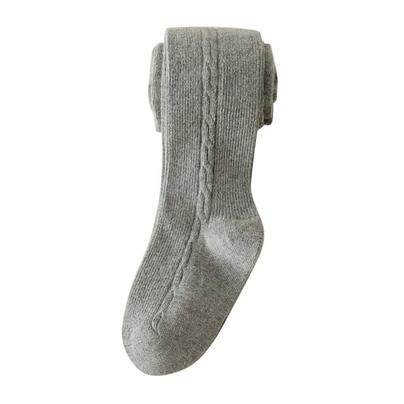 Tfken Little Girls Basic Tights Slim-Leg Solid Color Comfortable Soft Dark Gray Leggings Pants Size 4-6 Years