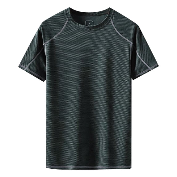 Tfken Men Tshirts For Summer Solid Color Crew Neck Short Sleeve Tops Casual Breathable Daily Wear Male Soft Shirts Black