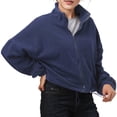 thumbnail image 1 of Tfken Pullover Top Women Sweatshirt Relaxed Fit Autumn Winter Fleece Long Sleeve Zip Up Sweatshirt With Pockets Warm Fashion Outdoor Ladies Comfy Clothes Blue, 1 of 8