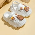 thumbnail image 1 of Tfken Sandals For Girls Boys Capybara Decoration Swivel Ankle Strap Pool Fashion Eva Children Toddler Slippers White Size 10-11 Years, 1 of 3