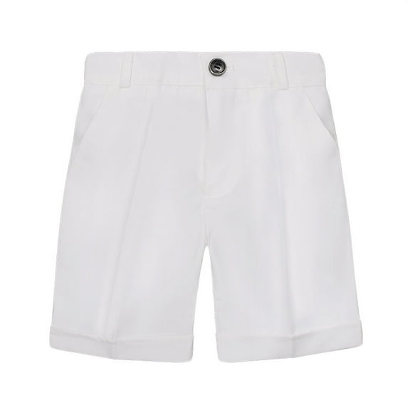 Tfken Shorts For Boys Kids Size 10-11 Years Walkshorts Drawstring Waist Solid Color Breathable 2025 White Half Pant