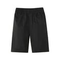 thumbnail image 1 of Tfken Shorts For Boys Kids Walkshorts Knee-Length Beach Solid Color Elastic Waist Breathable Black Shorts Size 3-4 Years, 1 of 5