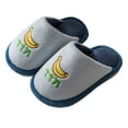 thumbnail image 1 of Tfken Slippers For Girls Boys Kids Size 2-3 Years Fruit Print Closed Toe Warm Slip-On Soft Grey Slipper, 1 of 4