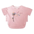 thumbnail image 1 of Tfken Soft Comfy Tops For Girls Daily Wear Holiday Short Sleeve Tees Tshirts Graphic Print T-Shirts Fashion Child Stretch Clothes Size 6-7 Years, 1 of 5