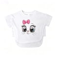 thumbnail image 1 of Tfken Soft Comfy Tops For Girls Daily Wear Holiday Short Sleeve Tees Tshirts Graphic Print T-Shirts Fashion Kids Cute Clothes Size 12-13 Years, 1 of 5