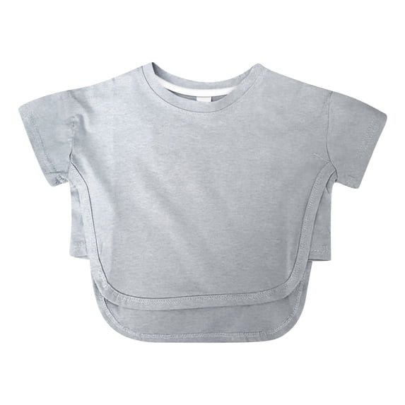 Tfken Soft Comfy Tops For Girls Daily Wear Holiday Short Sleeve Tees Tshirts Loose Fit T-Shirts Fashion Summer Children Trendy Clothes Size 6-7 Years