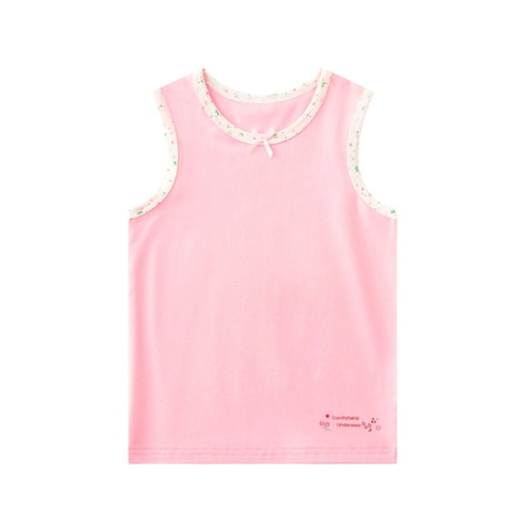 Tfken Soft Comfy Tops For Girls Daily Wear Holiday Summer Sleeveless Tank Tops Tees Loose Comfortable Lightweight Children Trendy Clothes Size 2-3 Years