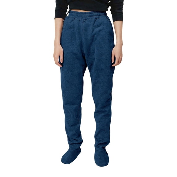 Tfken Soft Pants For Women Comfortable Elastic Waist Daily Wear Wide Leg Fashion Pants Lightweight Loose Outdoor Winter Warm Ladies Trendy Clothes Blue