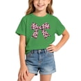 thumbnail image 1 of Tfken Soft Tops For Girls Comfy Daily Wear Holiday Short Sleeve Tees Tshirts Graphic Print T-Shirts Fashion Children Trendy Clothes Size 12-14 Years, 1 of 4