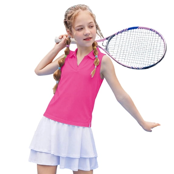 Tfken Soft Tops For Girls Comfy Daily Wear Holiday Sleeveless Tank Tops Casual Comfortable Lightweight Children Trendy Clothes Size 7-8 Years