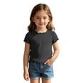 thumbnail image 1 of Tfken Soft Tops For Girls Comfy Daily Wear Holiday Summer Short Sleeve Tshirts Tees Comfortable Lightweight T-Shirts Toddler Classic Clothes Size 3-4 Years, 1 of 7