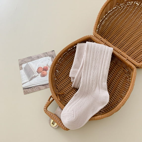 Tfken Stockings For Toddler Toddler 1 Pairs Thigh-High Shaper Pink Size 6-12 Months