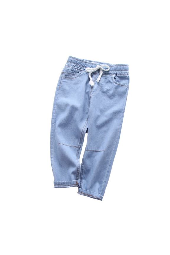 Straight Leg Jeans For Boys Toddler Comfortable Trousers Light Blue Size 18-24 Months Pants