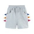 thumbnail image 1 of Tfken Summer Boys Shorts Solid Color Drawstring Shorts With Pockets Daily Wear Casual Toddler Comfortable Clothes Gray Size 2-3 Years, 1 of 5