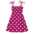 thumbnail image 1 of Tfken Summer Dresses For Girls Spaghetti Strap Sleeveless Polka Dot Print Dresses Daily Wear Trendy Toddler Soft Clothes Pink Size 4-5 Years, 1 of 3