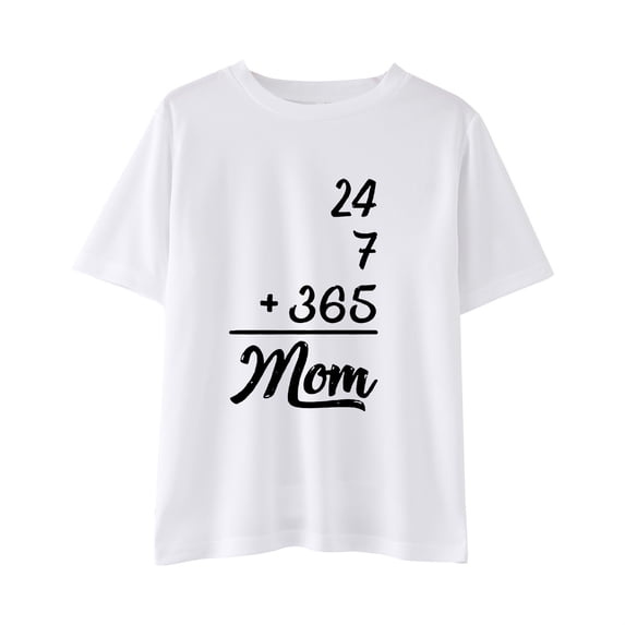 Tfken Summer Girls Tshirts Print Short Sleeve Crew Neck Tops Fashion Daily Wear Kids Comfortable Shirts Purple Size 9-10 Years