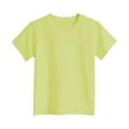 thumbnail image 1 of Tfken Summer Girls Tshirts Solid Color Crew Neck Short Sleeve Tops Fashion Casual Daily Wear Comfortable Shirts Green Size 18-24 Months, 1 of 4
