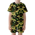 thumbnail image 1 of Tfken Summer Outfit Sets For Boys Print Crew Neck Short Sleeve Tops With Shorts Set For Performance Summer Toddler Classic Outfit Green Size 12-13 Years, 1 of 4