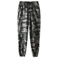 thumbnail image 1 of Tfken Summer Pants For Men Elastic Waist Camouflage Print Jogger Pants With Pockets Fashion Daily Wear Male Comfortable Clothes Black, 1 of 3