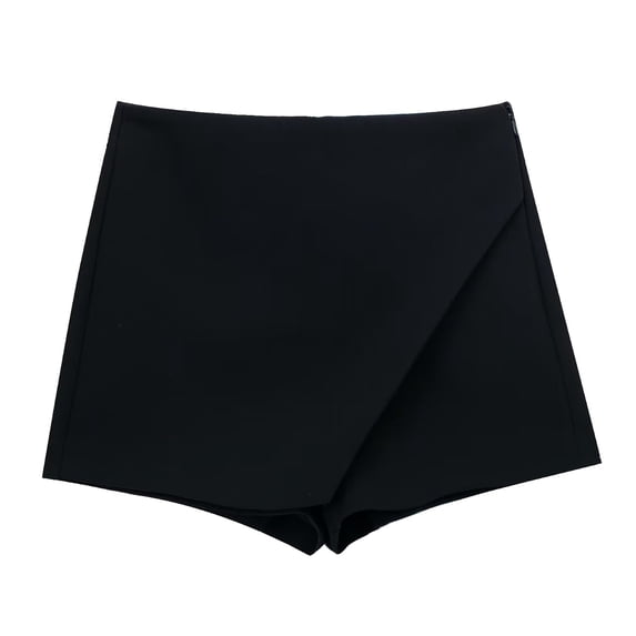 Tfken Summer Skirts For Women Solid Color Elastic Waist Mini Skirts Fashion Daily Wear Female Classic Clothes Black