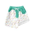 thumbnail image 1 of Tfken Summer Swimwear For Boys Drawstring Print Swim Trunks Trendy Beach Swimsuit Kids Comfortable Bathing Suit Green Size 7 Years, 1 of 4