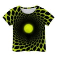 thumbnail image 1 of Tfken Summer T-Shirts For Boys Print Short Sleeve Crew Neck Tops Casual Trendy Kids Comfortable Shirts Green Size 4-5 Years, 1 of 3