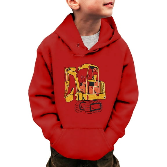 Tfken Sweatshirt For Boys Long Sleeve Hooded Dinosaur Print Tops Soft Comfortable Hoodies Child Size 3-4 Years