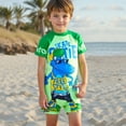 thumbnail image 1 of Tfken Swimsuit For Boys Toddler Pool Dinosaur Print Comfortable Short Sleeve Swimwear Crew Neck Green Size 6-7 Years Bathing Suit, 1 of 9