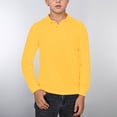 thumbnail image 1 of Tfken Tee For Big Boys Child Size 7-8 Years Solid Color Long Sleeve Casual Shirts School Uniform Yellow Tops, 1 of 5