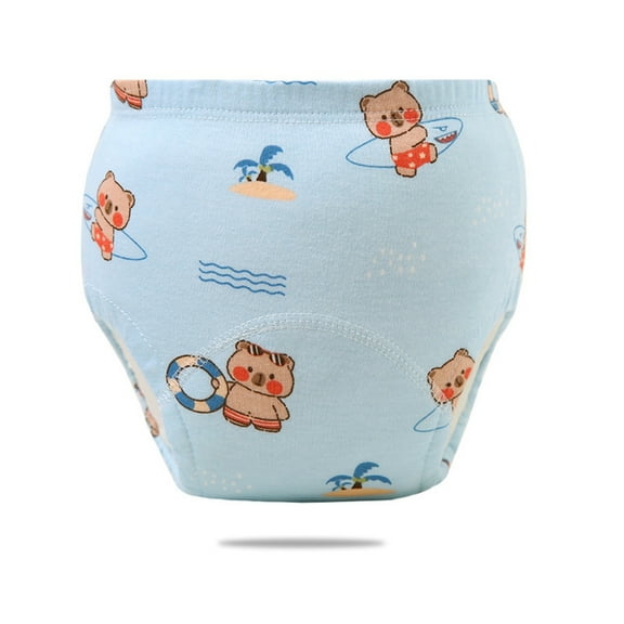 Tfken Teen Big Boys Underwear Size 12-24 Months 1Pcs Training Cartoon Print Blue Briefs