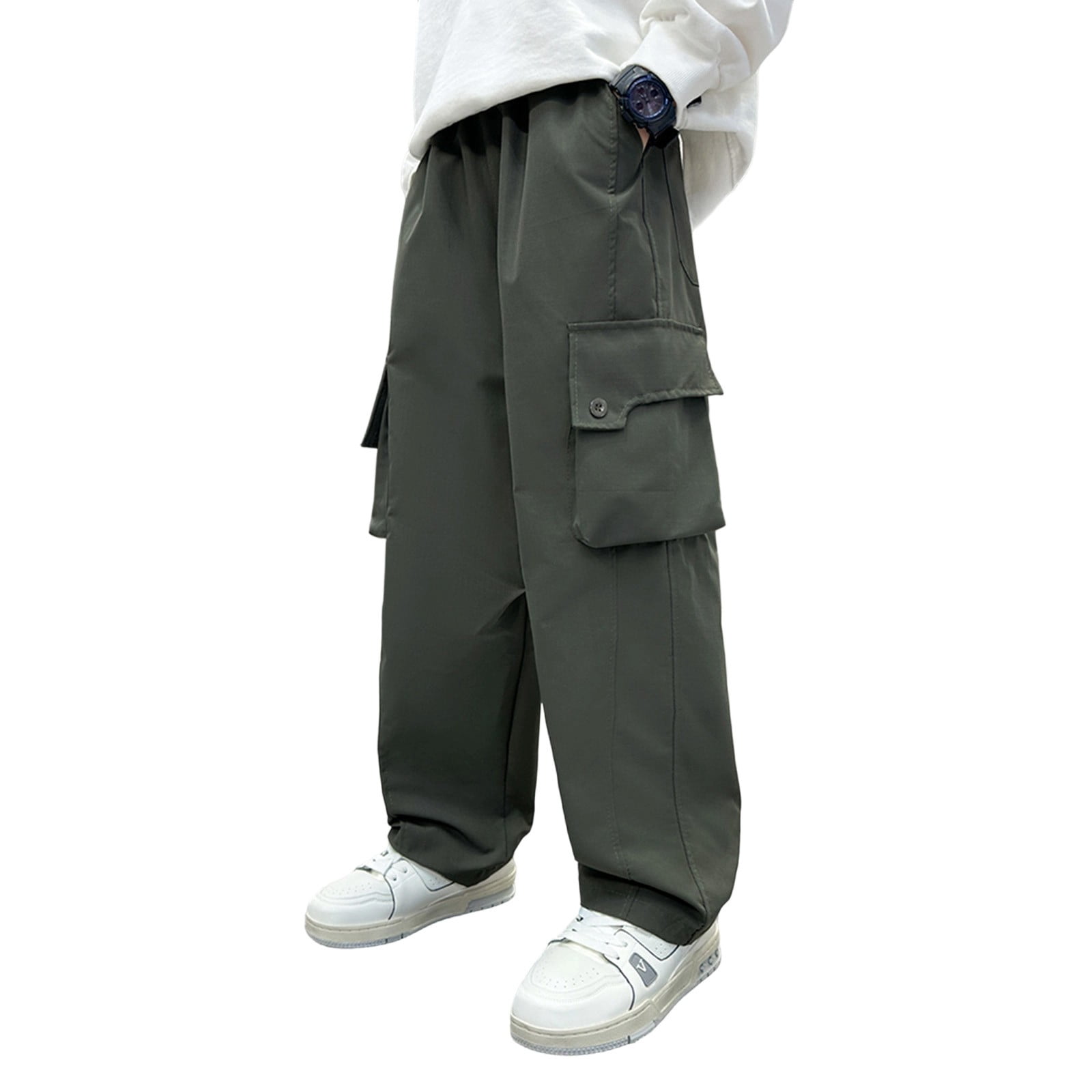 【美品】H Beauty & Youth CARGO PANTS （S） Tfken Teen Cargo Pants For Big Boys Size 13-14 Years Solid Color